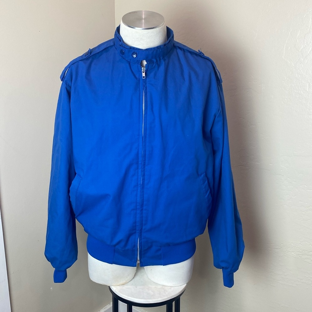 Men's Vintage Bomber Jacket with Stand Collar